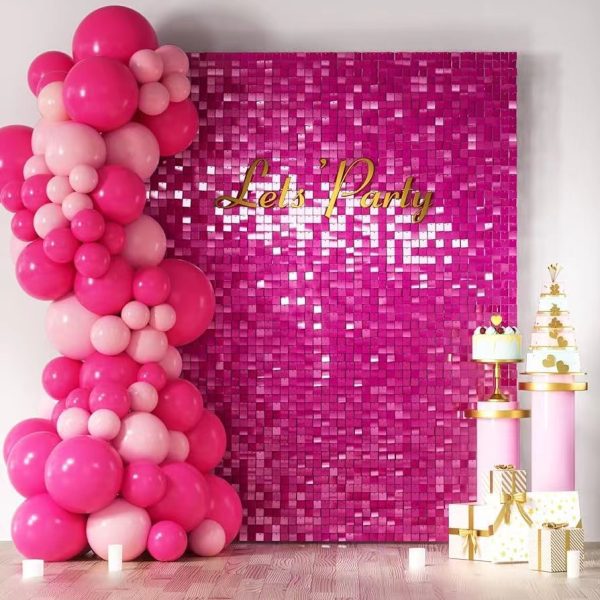 shimmer wall rose red