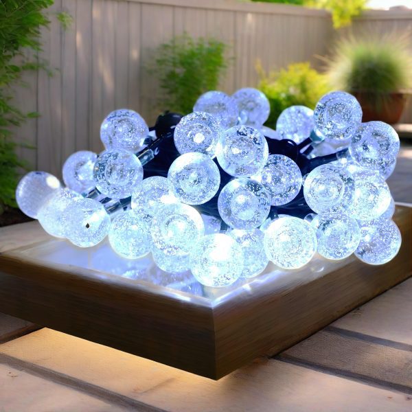 bubble ball string light white