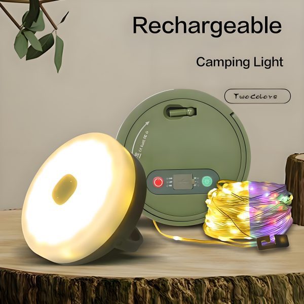 rechargeable camping light 2 colors