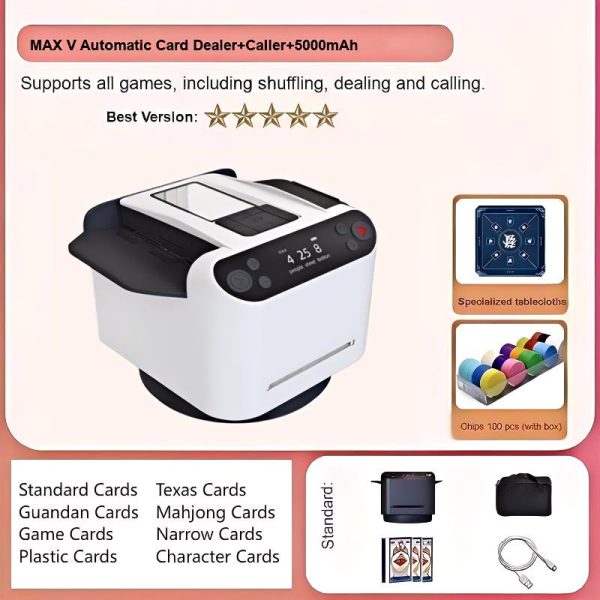 white auto card shuffler