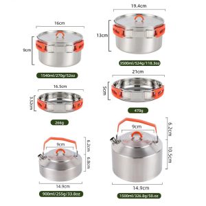 outdoor camping cookware set