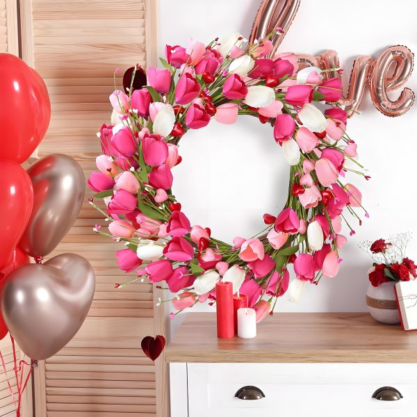 tulip flower wreath