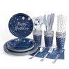 Dark Blue Silver Balloon