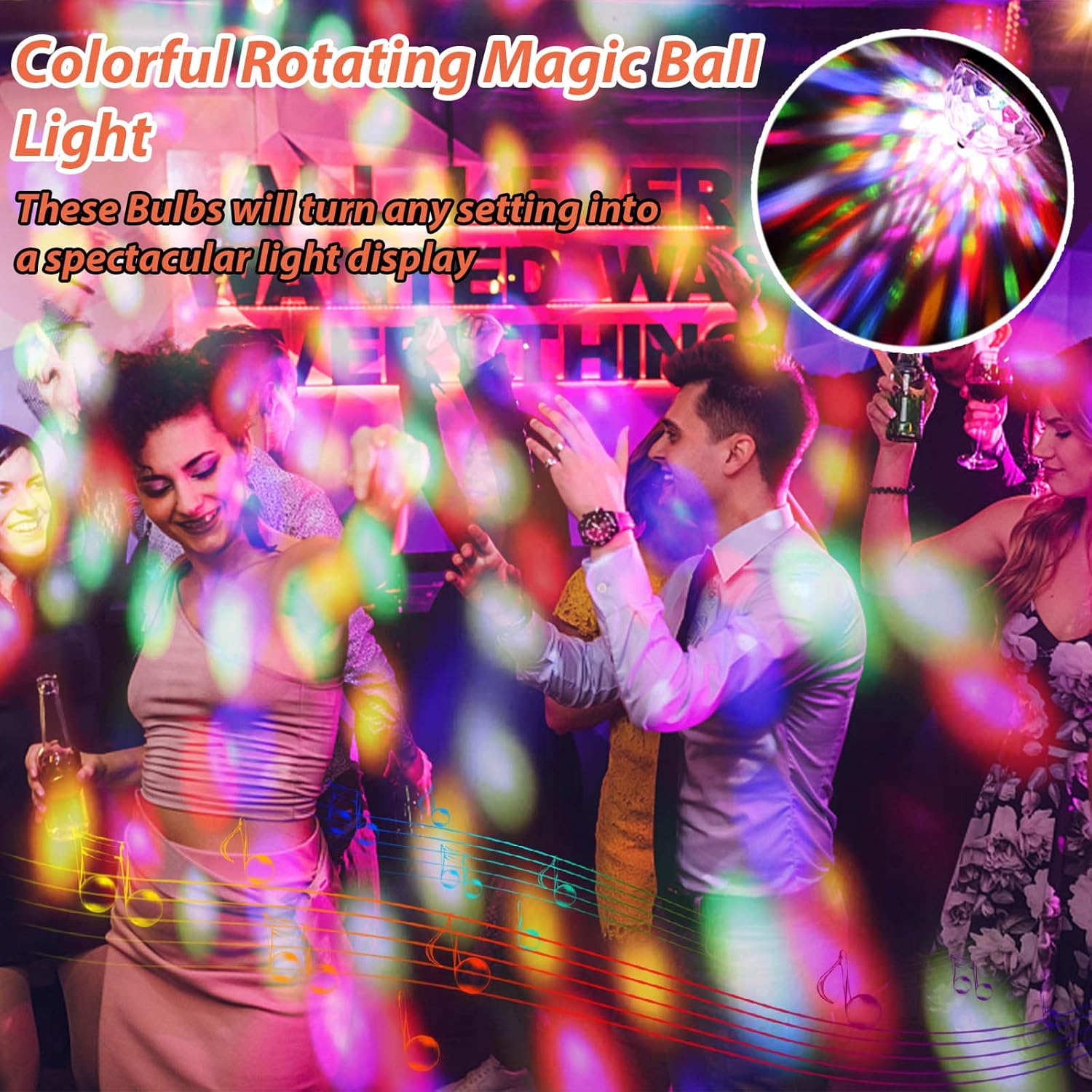 Rgb Rotating Party Light