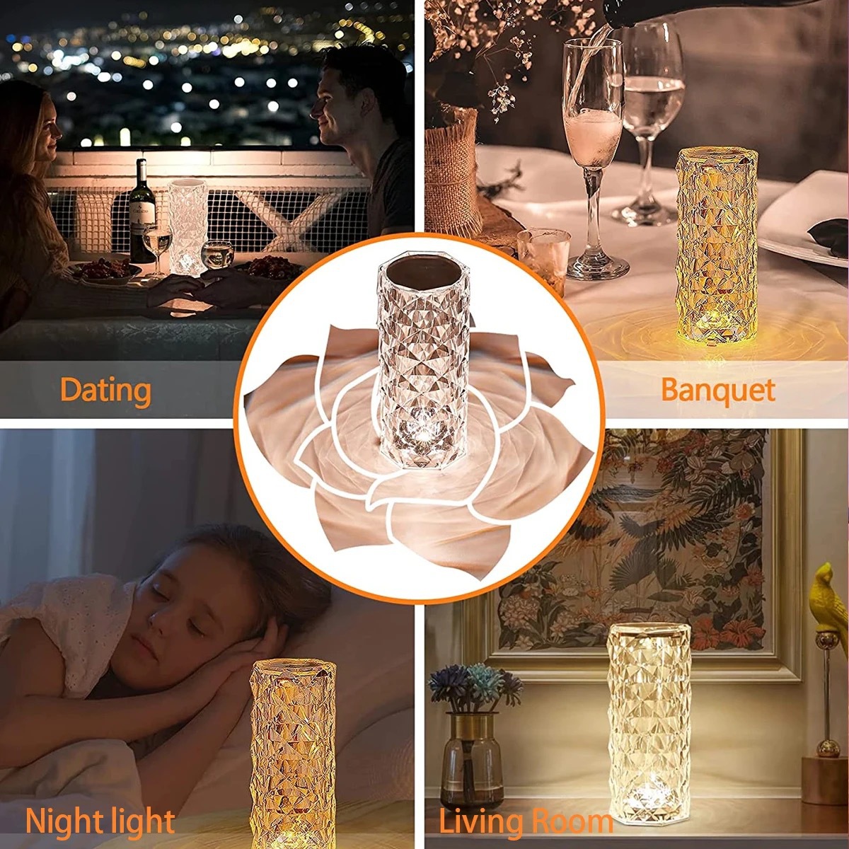 Rechargeable Rose Lamp