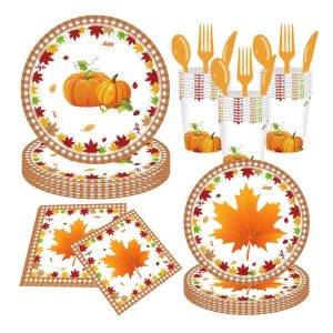 Thanksgiving Theme Disposable Tableware Set