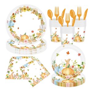 festive tableware for Thanksgiving