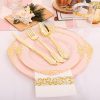 gold rim tableware