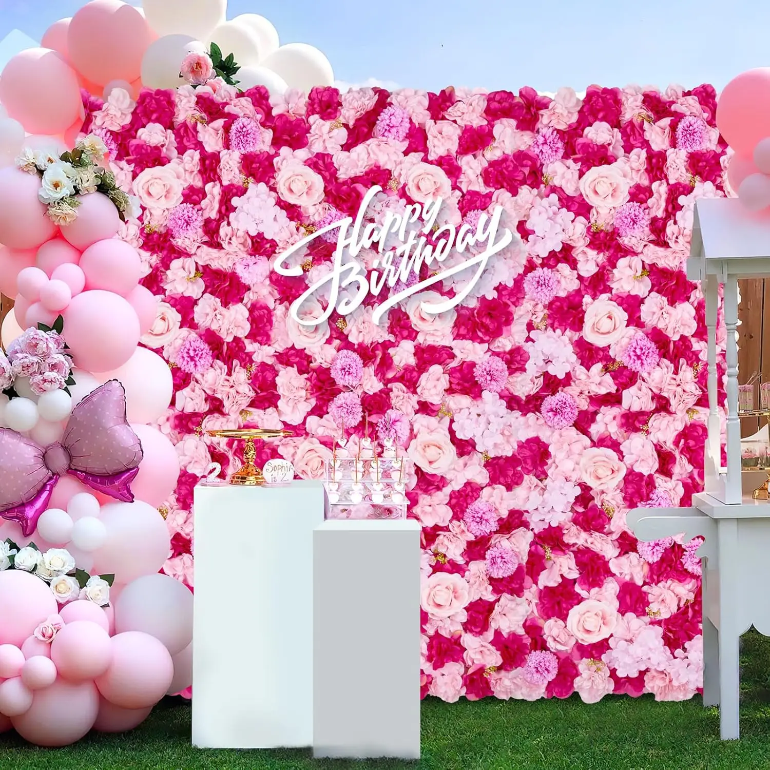 Magenta Flower Wall