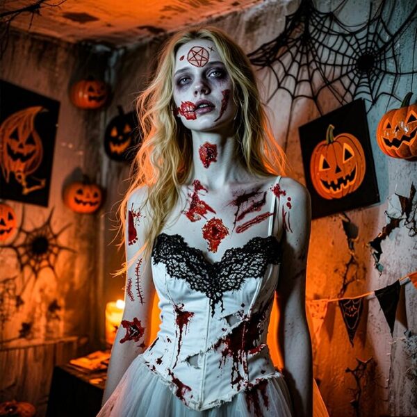 Halloween Blood Scar Tattoos