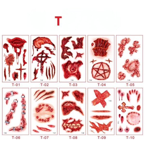 Halloween Fake Scar Decals