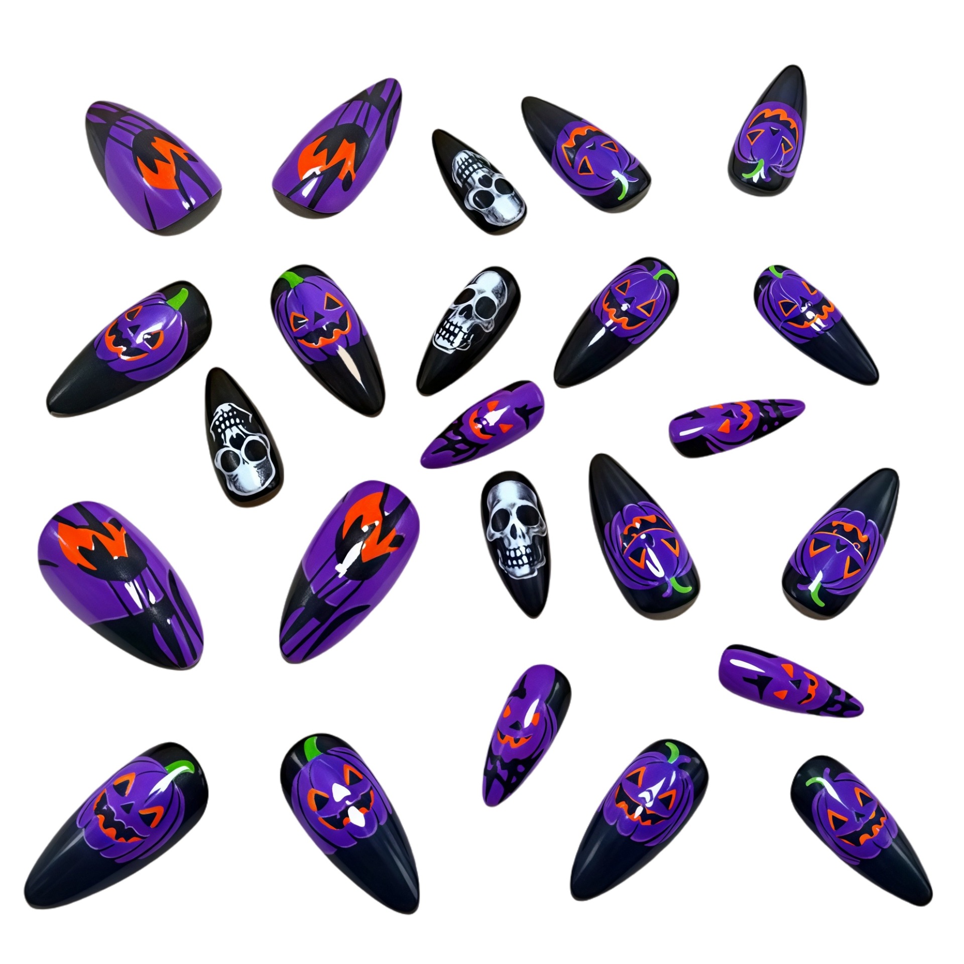 Purple Black Nail Art