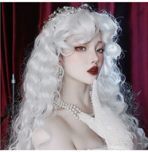 Women’s White Gypsy Rose Long Wig