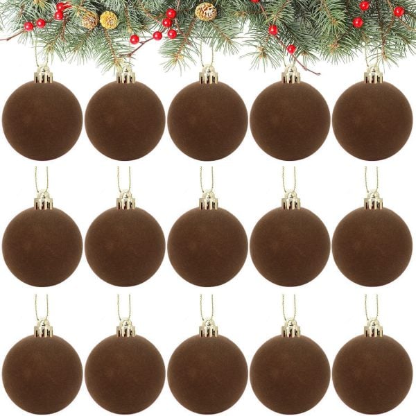 Flocked Christmas Decorations