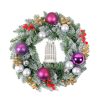 Purple Birdcage Christmas Floral Wreath