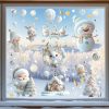 White Christmas Window Static Clings