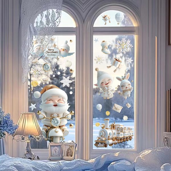 Frosted Christmas Window Decorations
