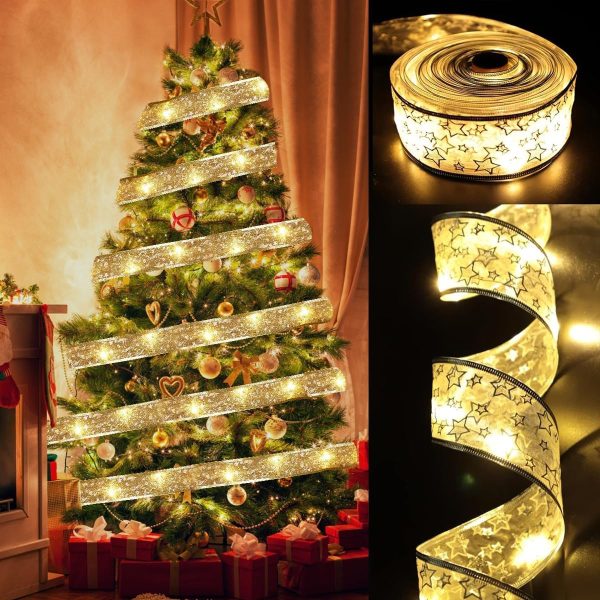 Silk Ribbon Christmas Lights