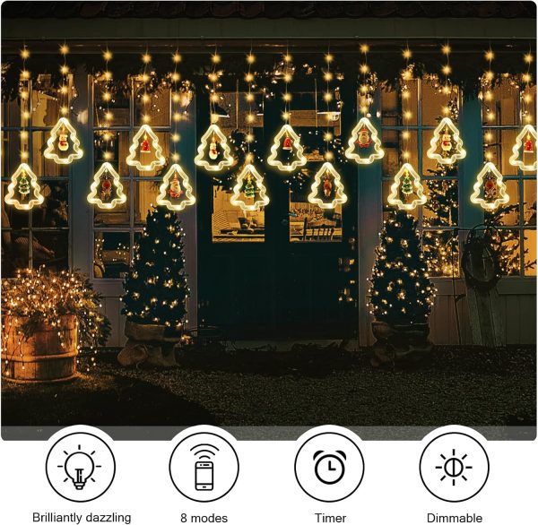 Warm White Christmas Curtain