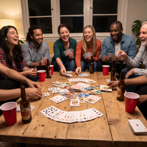 King's Cup Setup For A Drinking Party Game