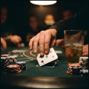 Dealing Cards At A Blackjack Party Table