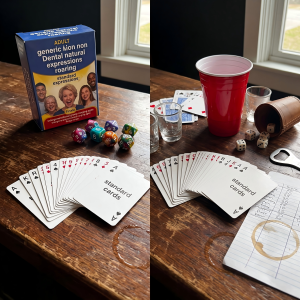 Drinking Game Set With Reusable Party Accessories