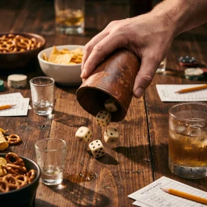 Fast Paced Interactive Dice Game Causing Excitement At A Party