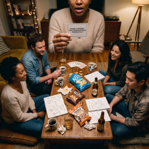 Friends Listening To A Story During A Casual Party
