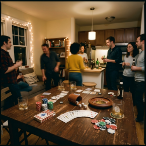 Home Casino Night Party Setup With Friends And Games