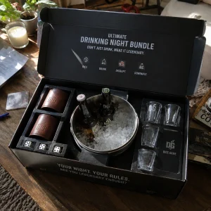 Kings Cup Card Drinking Game Setup On A Party Table