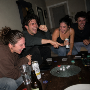 Social Bluffing Dice Game Group Reaction