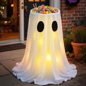 Halloween Ghost Candy Bowl Holder