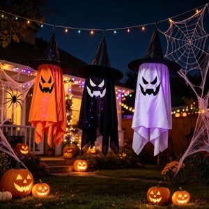 Halloween Witch Hat Ghost Decoration