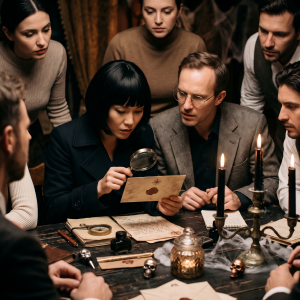 Halloween Mystery Party Theme With Guests Solving Clues