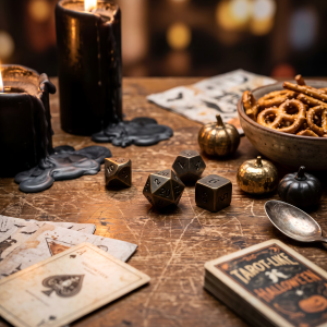 Easy Halloween Dice Game Setup