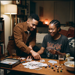 Friends Playing Party Games At Home