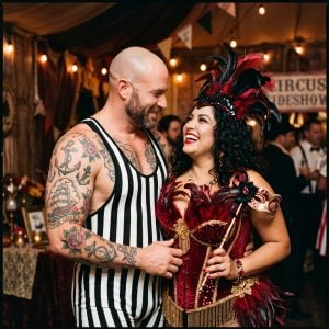Couple Wearing Halloween Costumes