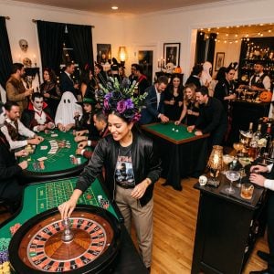 Multiple Game Stations For A Large Halloween Party