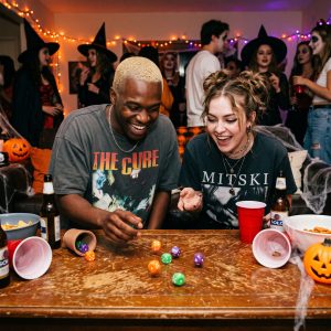 Young Adults Playing Dice
