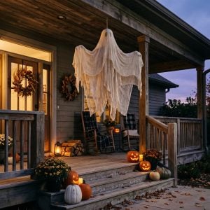 Outdoor Halloween Hanging Ghost Porch